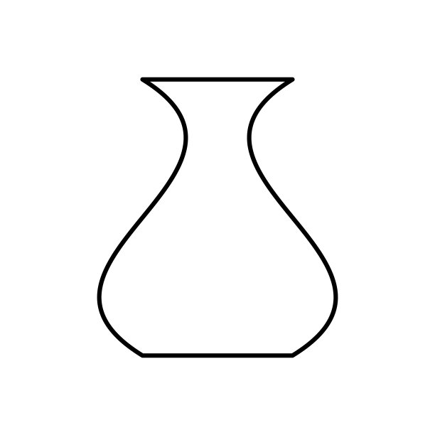 花瓶黑色图标。图片下载