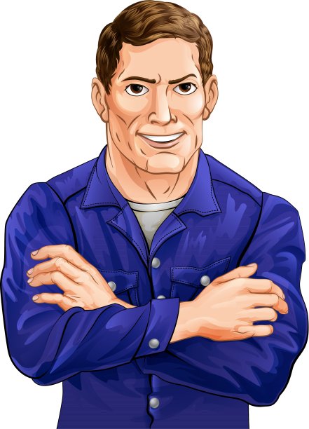 有个性的穿着工作服图片下载