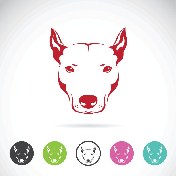 狗头的矢量图像图片下载