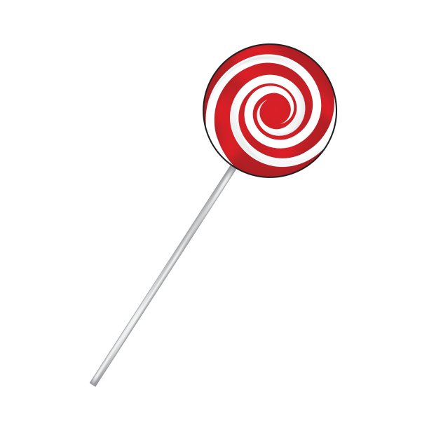 有圣诞色彩条纹的棒棒糖。有红白条纹的螺旋形糖果。矢量插图孤立在白色背景上。图片下载