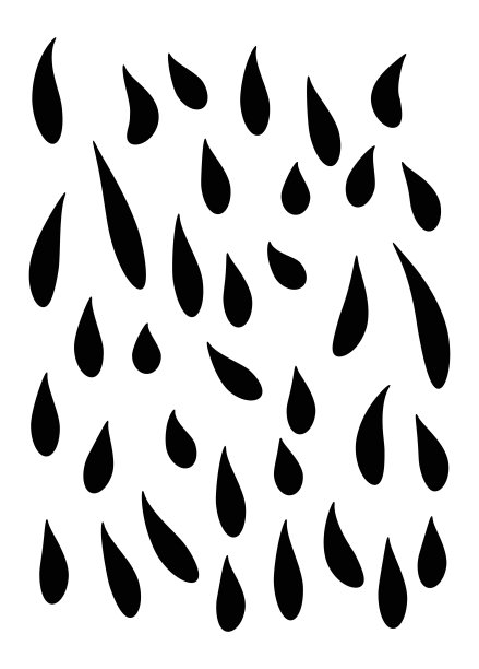 雨滴，泪水矢量图标设计。白色背景上的精美插图图片下载