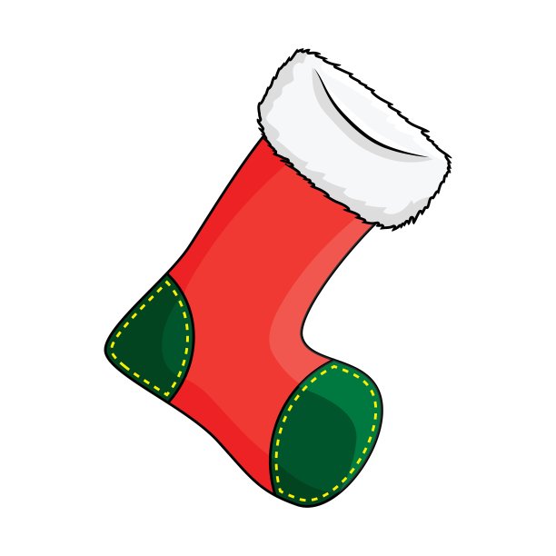 圣诞袜袜子向量符号图标设计图片下载