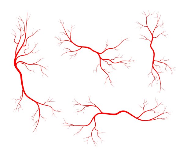 人体血管，容器设置矢量符号图标设计。图片下载