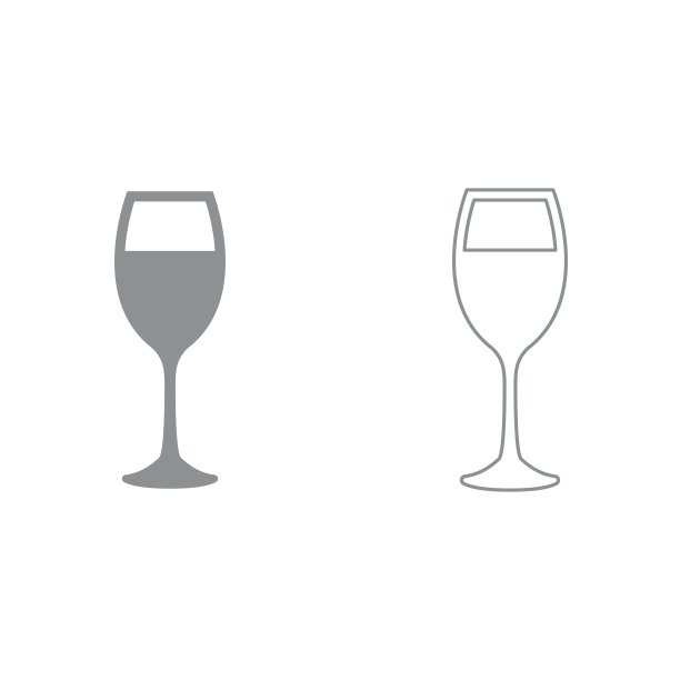 黑色葡萄酒杯图标图片下载