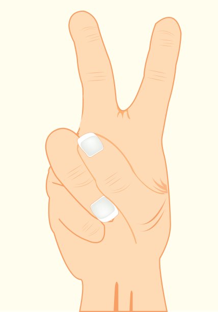 表示两个手指图片下载