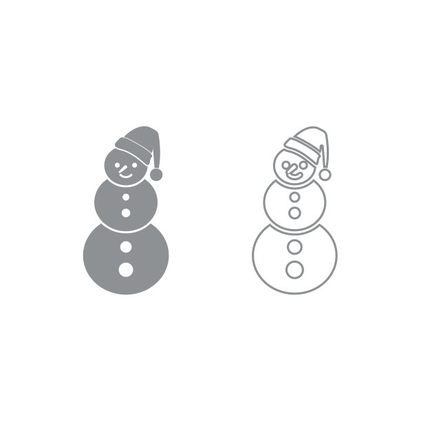 雪人图标灰色合集图片下载
