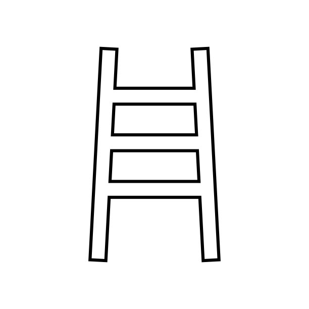 黑色梯子图标图片下载