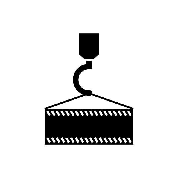 起重机钩黑色图标。图片下载