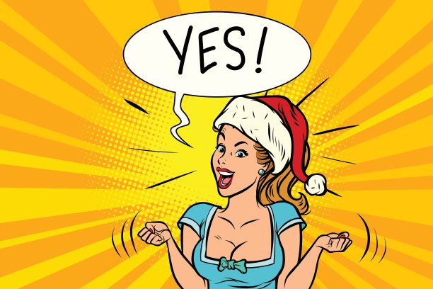 是的，快乐的圣诞老人图片下载