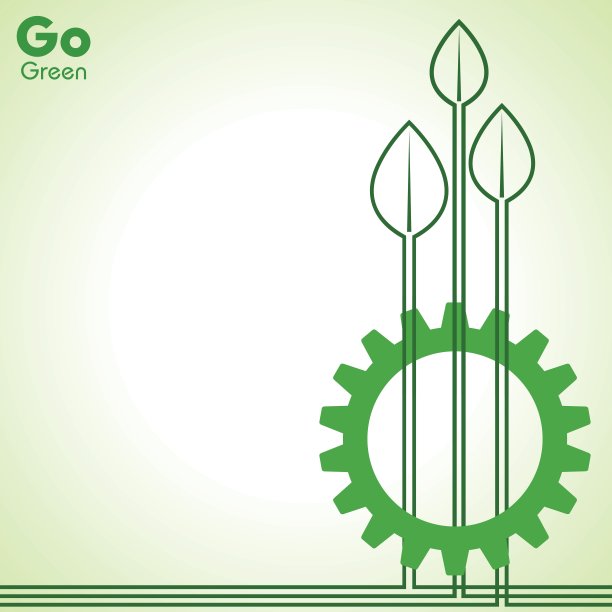 拯救自然，去绿色概念与生态齿轮图片下载