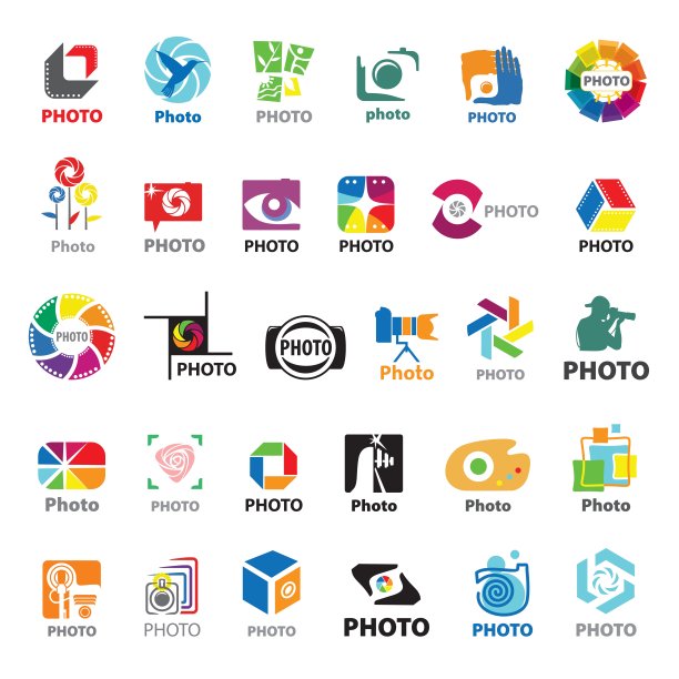 为摄影师最大的矢量标志集合图片下载