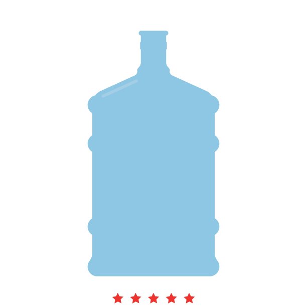 分配器大瓶子图标。不同的颜色。图片下载
