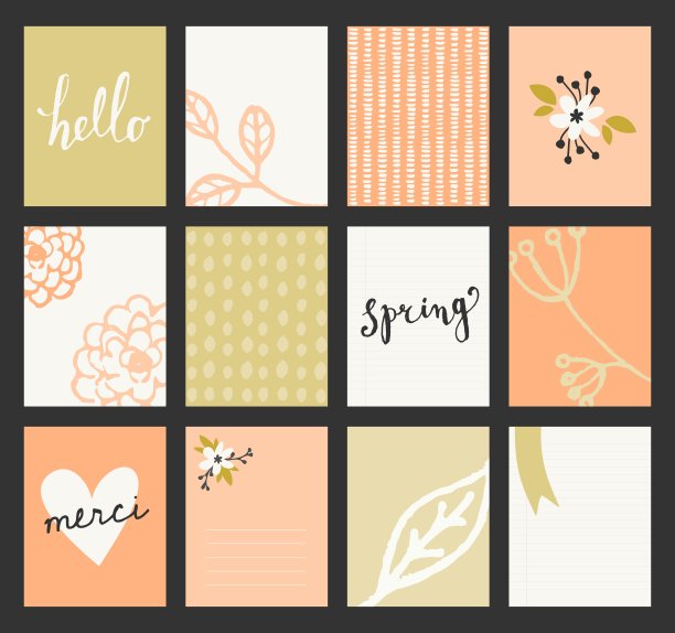 收集贺卡模板图片下载