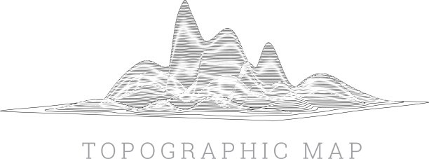 地区地形图，矢量图图片下载