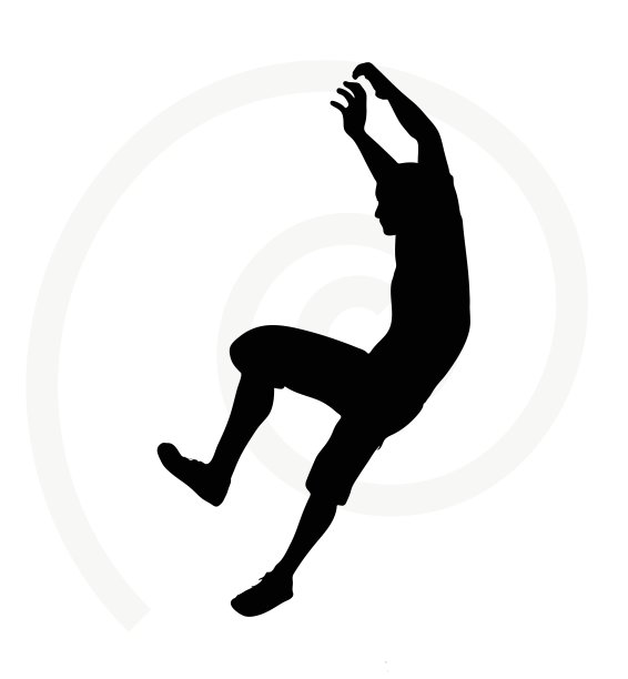 白色背景上孤立的男子剪影图片下载