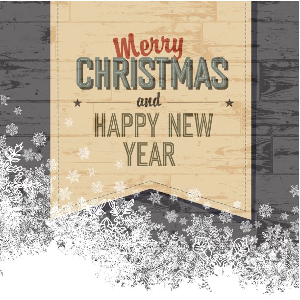 圣诞快乐设计模板与孤立的一面。向量图片下载