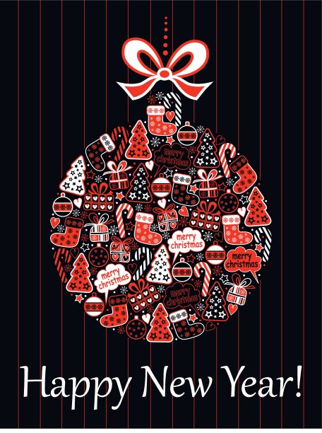 带球的圣诞卡图片下载