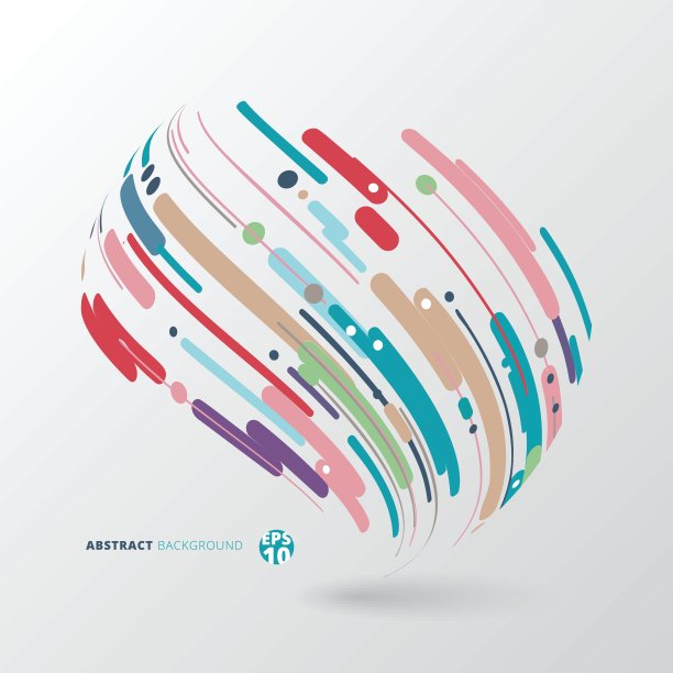 现代风格的抽象画是用各种线条构成的图片下载