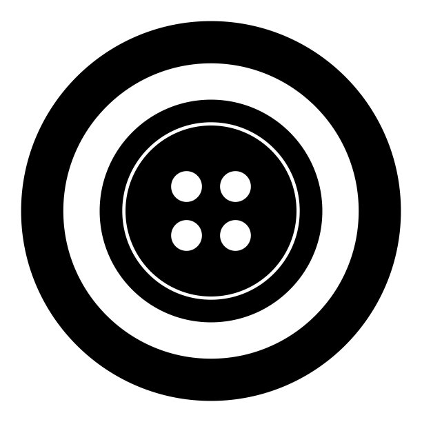 衣服按钮图标为黑色圆形或圆形图片下载