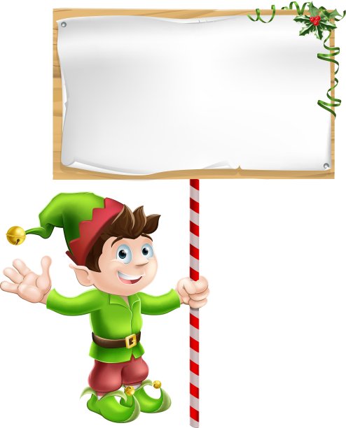 有标志的圣诞小精灵图片下载