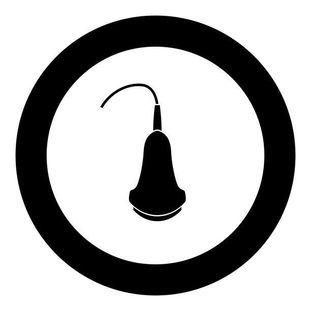 圆形黑色超声波图标图片下载