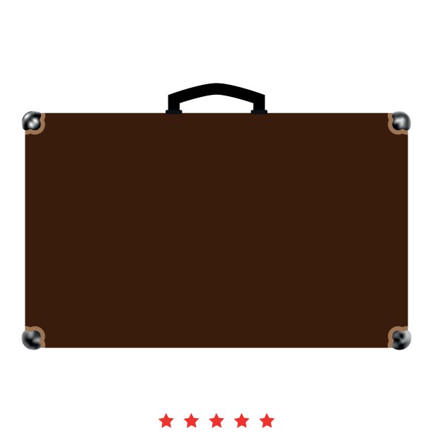 手提箱图标插图颜色填充风格图片下载