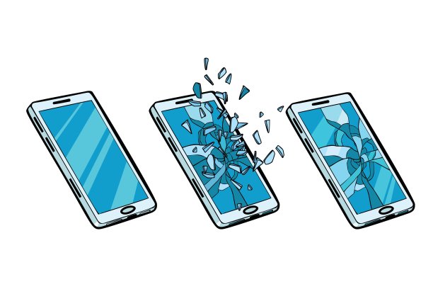 整个智能手机，玻璃裂了，手机也坏了图片下载