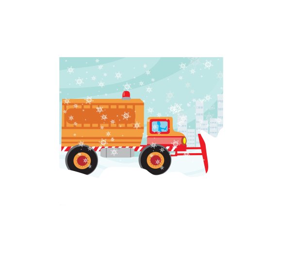 扫雪机在操作期间。图片下载