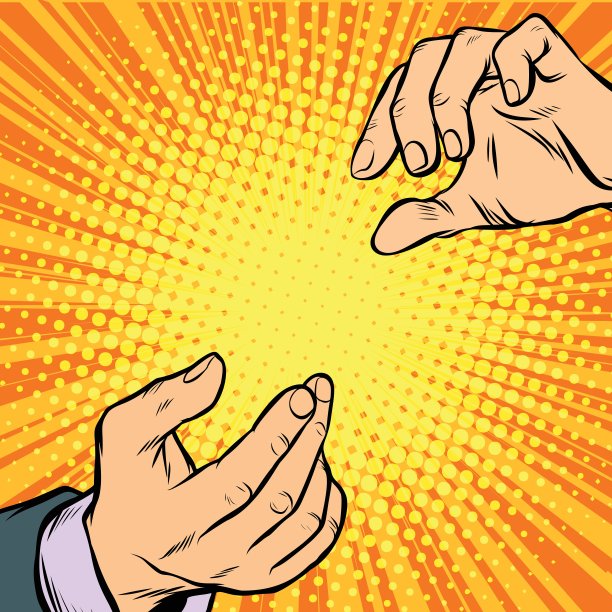 两个男人的手张开的姿势图片下载