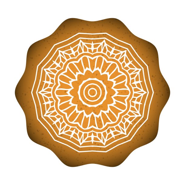 烤饼干与白色雪花。甜蜜的圣诞饼干图片下载