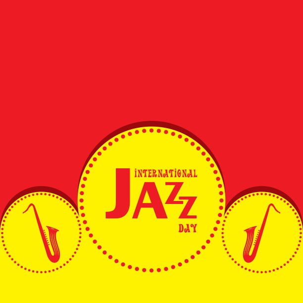 国际爵士乐日矢量插图图片下载