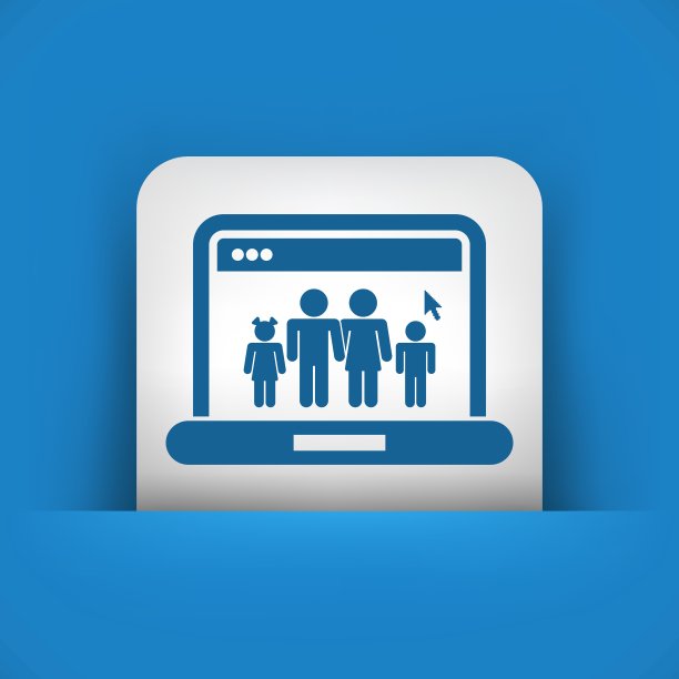 电脑家庭概念的图标图片下载