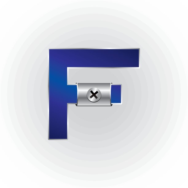 蓝色金属字体图片下载