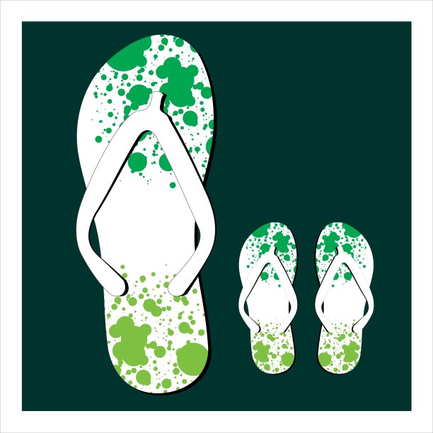 彩色人字拖套装图片下载