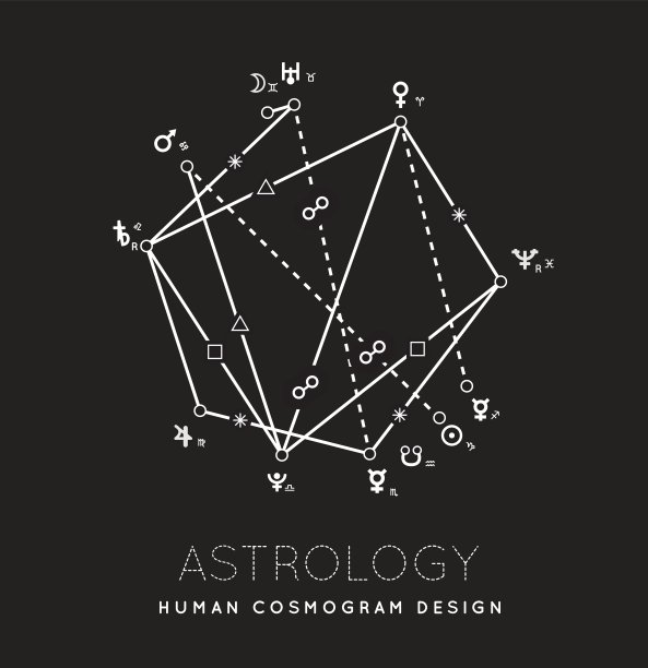 占星学宇宙图向量背景图片下载