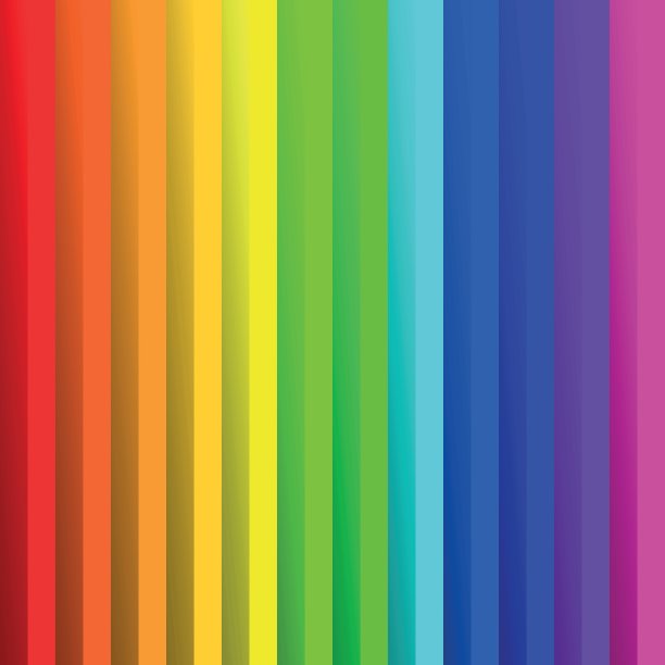 重叠的彩色纸在彩虹光谱的颜色。阴影效果。快乐的抽象矢量背景墙纸图片下载