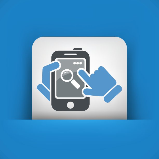 智能手机图标。文件搜索。图片下载