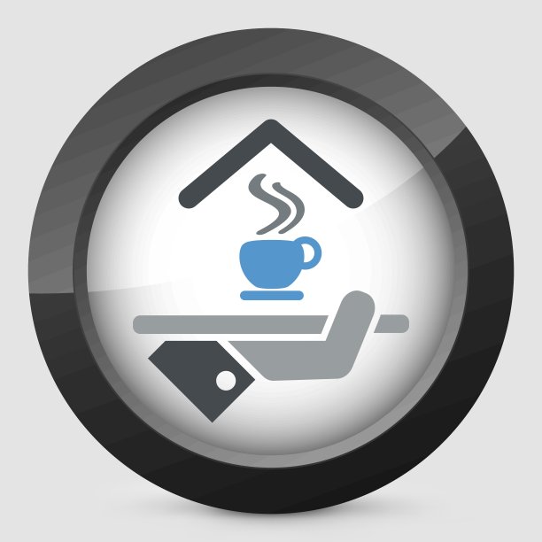 酒店的图标。早餐。图片下载