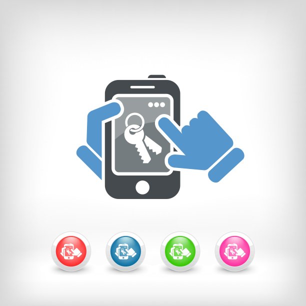 智能手机图标。键访问。图片下载