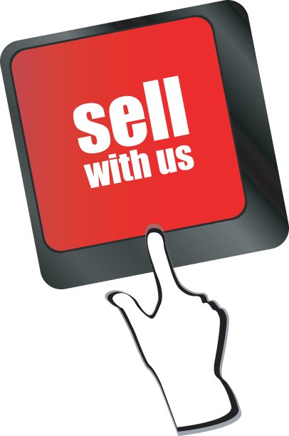 键盘键上用我们卖信息，卖东西或卖概念，矢量图片下载