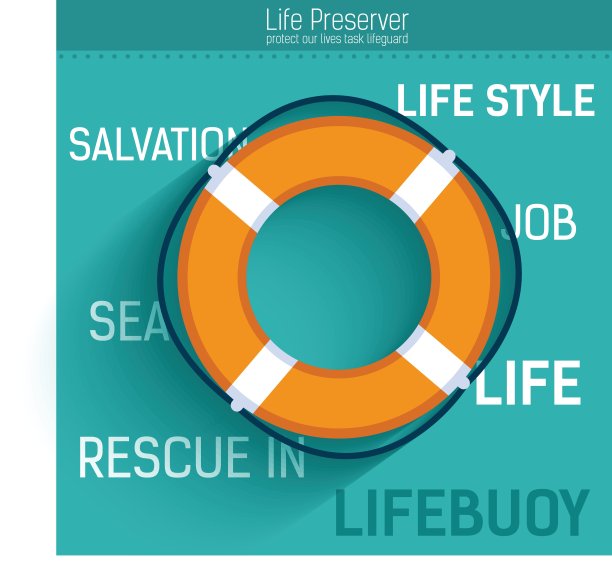 救生救生圈，用于救助生命。矢量图标插图背景。丰富多彩的模板为您设计，网页和移动应用的概念图片下载