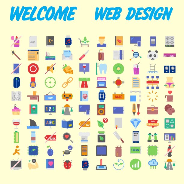 一套100通用现代细线图标为网络和移动。向量图片下载