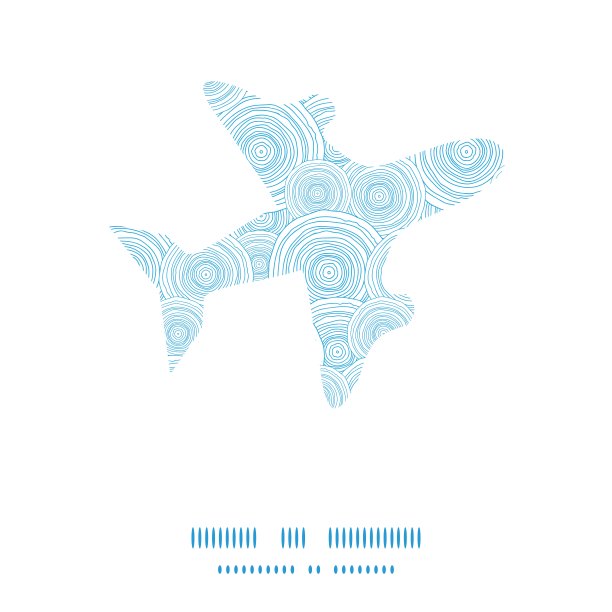 矢量涂鸦圆圈水纹理飞机剪影图案框架图片下载