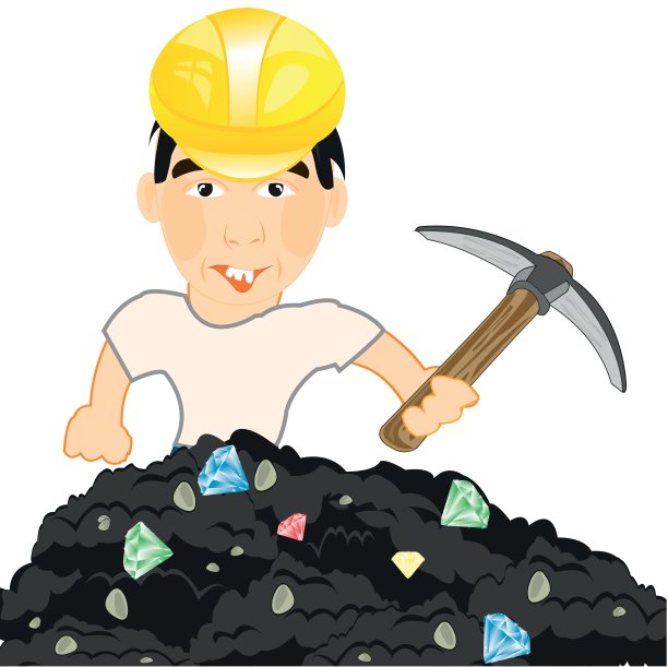 带着工具鹤嘴锄的人在寻找珠宝图片下载