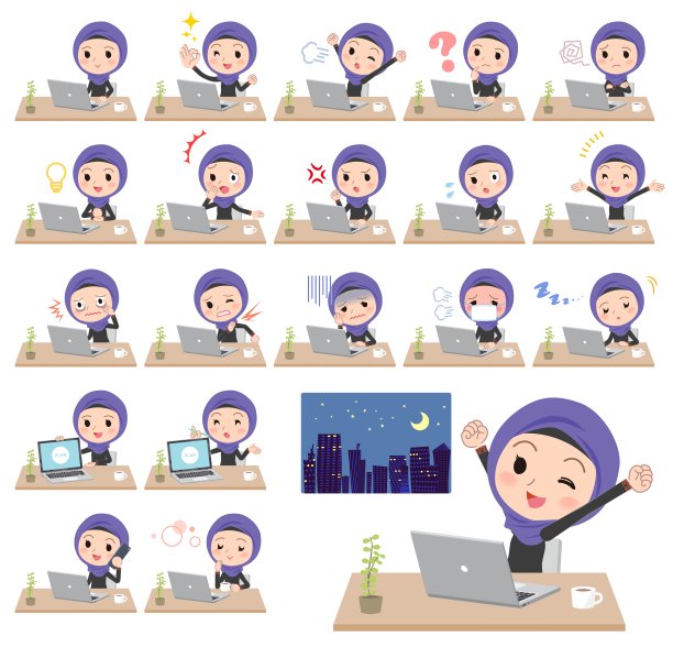 阿拉伯women_desk工作图片下载