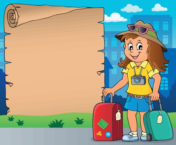 女游客主题羊皮纸1图片下载