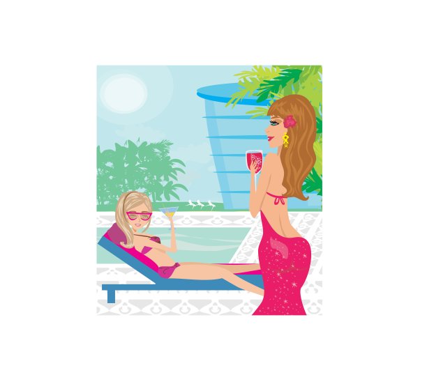 女人放松在优雅的水疗中心图片下载