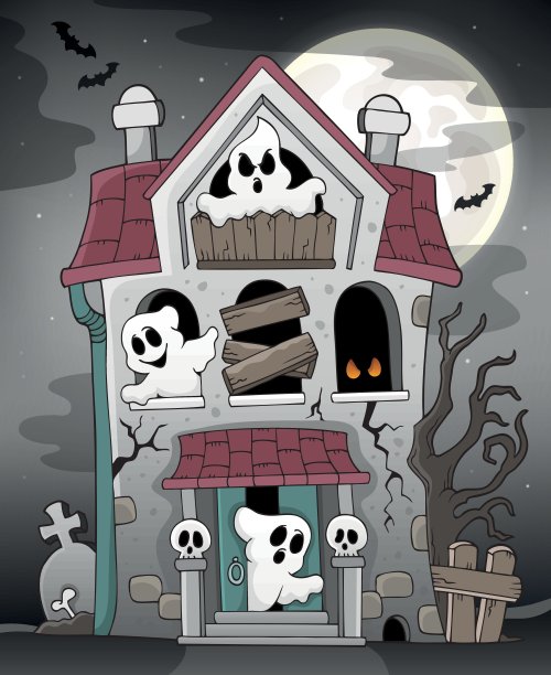 鬼屋与幽灵主题3图片下载