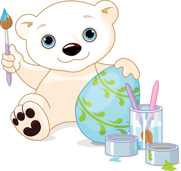 复活节的北极熊图片下载