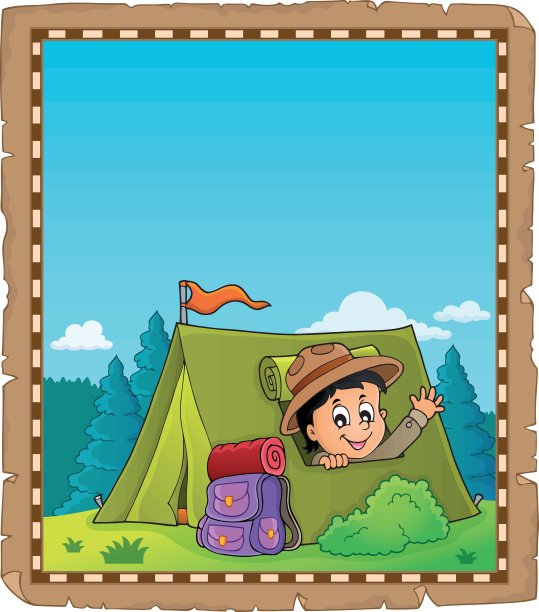 羊皮纸和侦察兵在帐篷主题2图片下载